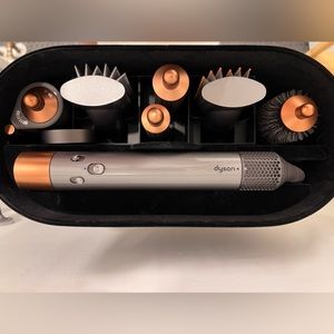 Dyson Airwrap Complete Nickel/Copper w/ Limited Edition Blue Storage box